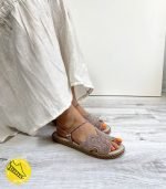 صندل زنانه تابستانه کرم
