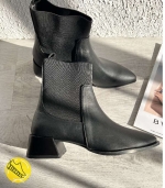 کفش نیم بوت پاشنه مربعی زنانه