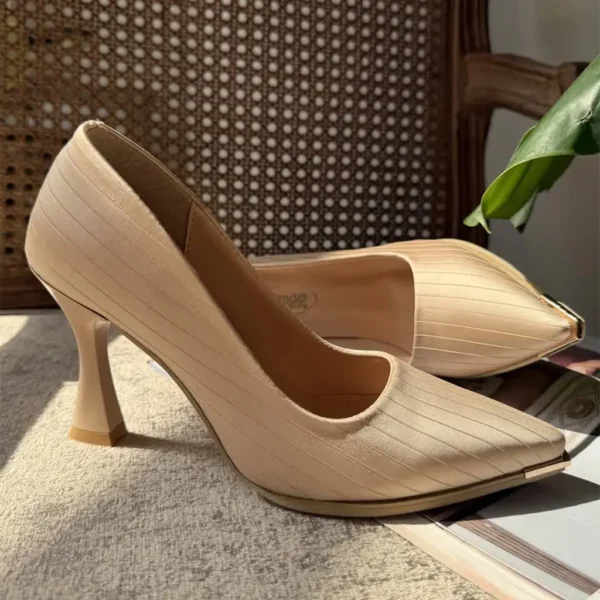 کفش پاشنه بلند ساتن کد 8035