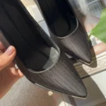 کفش پاشنه بلند ساتن کد 8035